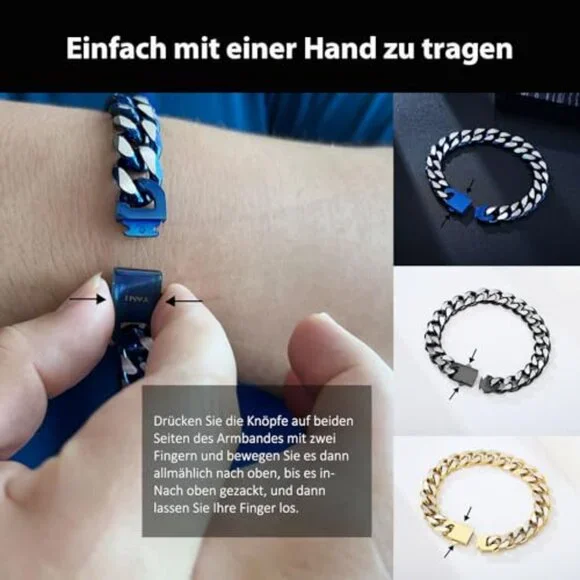 Men's Titanium Steel Cuban Link Bracelet 7.5-9 Inch Diamond Cut - Picture 3 of 8